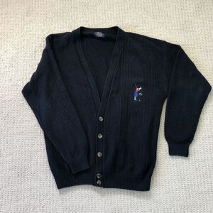 VINTAGE Allen Solly International Pro Tour Navy Men's Golf V-Neck Sweater Size M